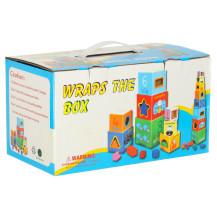Wieża edukacyjna drewniana XXL 71 cm - sorter kształty i liczenie