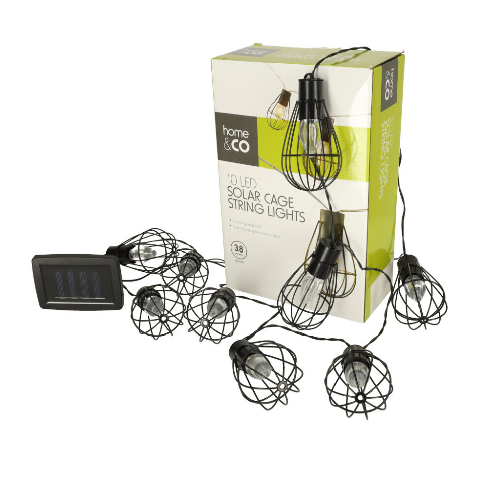 Solarna girlanda ogrodowa loft 10 LED, IP65, 3,8 m