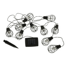 Solarna girlanda ogrodowa loft 10 LED, IP65, 3,8 m
