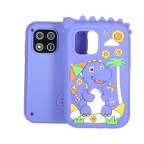 Smartfon dla dzieci IKONKA niebieski dinozaur, karta 8GB
