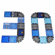 Klocki magnetyczne 3D policja radiowozy ikonka 91 el.