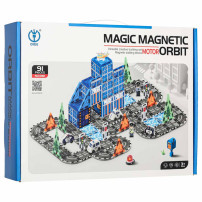 Klocki magnetyczne 3D policja radiowozy ikonka 91 el.