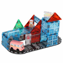 Klocki magnetyczne 3D miasto i samochody 91 el. ikonka