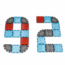 Klocki magnetyczne 3D miasto i samochody 91 el. ikonka