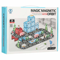 Klocki magnetyczne 3D miasto i samochody 91 el. ikonka