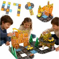Klocki magnetyczne 3D budowa maszyny budowlane 92 el. ikonka