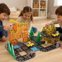Klocki magnetyczne 3D budowa maszyny budowlane 92 el. ikonka