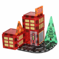 Klocki magnetyczne 3D straż pożarna ikonka 48 elementów