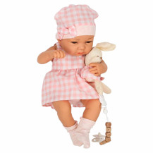 Lalka bobas niemowlak z nosidełkiem IKONKA 38 cm różowa