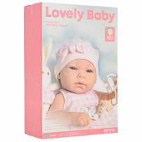 Lalka bobas niemowlak z nosidełkiem IKONKA 38 cm różowa