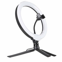 Lampa pierścieniowa LED RGB IKONKA na statywie do selfie