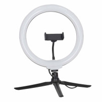 Lampa pierścieniowa LED RGB IKONKA na statywie do selfie