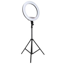 Lampa pierścieniowa LED RGB IKONKA na statywie do selfie