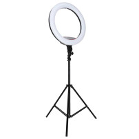 Lampa pierścieniowa LED RGB IKONKA na statywie do selfie