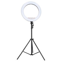 Lampa pierścieniowa LED RGB IKONKA na statywie do selfie
