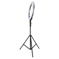 Lampa pierścieniowa LED RGB IKONKA na statywie do selfie
