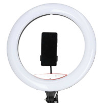 Lampa pierścieniowa LED RGB IKONKA na statywie do selfie
