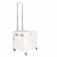 LUARO wózek transportowy na zakupy składany 4 kółka biały