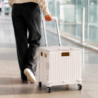 LUARO wózek transportowy na zakupy składany 4 kółka biały