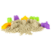 Piasek sensoryczny 1100g z akcesoriami - zamek, pojazdy, foremki