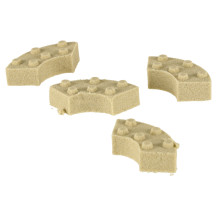 Piasek sensoryczny 1100g z akcesoriami - zamek, pojazdy, foremki