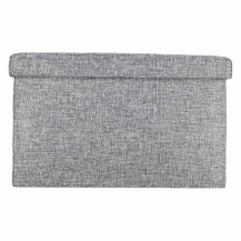 Pufa ze schowkiem składana 50x31x31 cm szara - ikonka