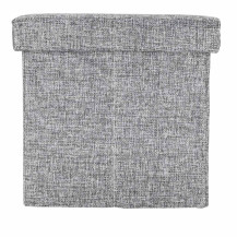 Pufa ze schowkiem składana 50x31x31 cm szara - ikonka