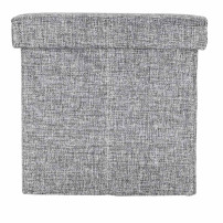Pufa ze schowkiem składana 50x31x31 cm szara - ikonka
