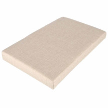Pufa ze schowkiem IKONKA 50x31x31 cm beżowa, składana