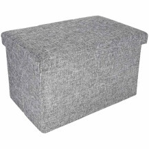 Pufa ze schowkiem składana 50x31x31 cm szara - ikonka