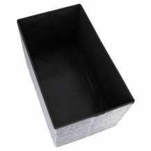 Pufa ze schowkiem składana 50x31x31 cm szara - ikonka