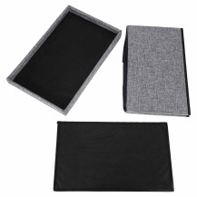 Pufa ze schowkiem składana 50x31x31 cm szara - ikonka