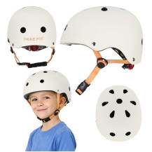 Kask rowerowy trike fix dziecięcy LED regulowany 48-54cm beżowy