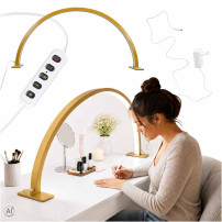 Lampa kosmetyczna LED bezcieniowa do manicure - złota | ikonka