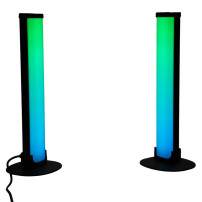 Lampki biurkowe LED RGB gaming IKONKA - zestaw 2 szt. z pilotem