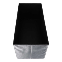 Pufa ze schowkiem welurowa 76x38x38 cm szara - ikonka