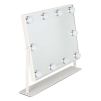 Lusterko do makijażu LED IKONKA z 10 żarówkami, 3 barwy światła