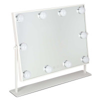 Lusterko do makijażu LED IKONKA z 10 żarówkami, 3 barwy światła