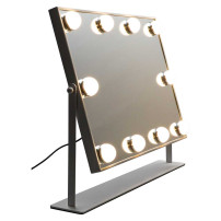 Lusterko do makijażu LED IKONKA z 10 żarówkami, 3 barwy światła