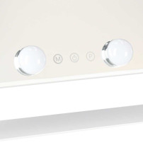 Lusterko do makijażu LED IKONKA z 10 żarówkami, 3 barwy światła