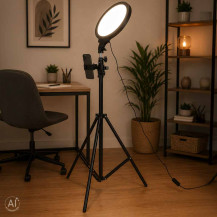 Lampa pierścieniowa LED na statywie do selfie - ikonka