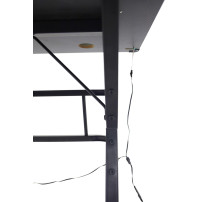 Biurko gamingowe LED RGB z nadstawką 120x60 cm - ikonka home