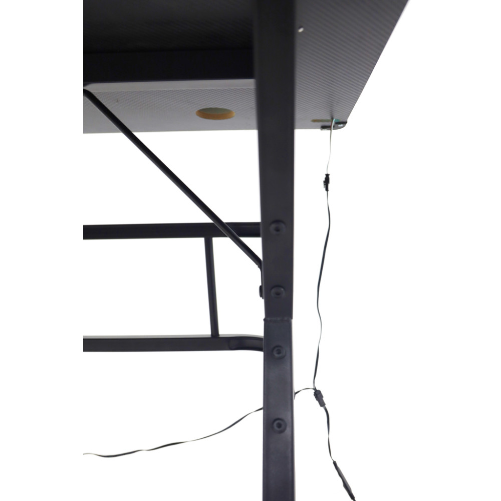Biurko gamingowe LED RGB z nadstawką 120x60 cm - ikonka home