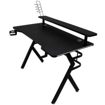 Biurko gamingowe LED RGB z nadstawką 120x60 cm - ikonka home