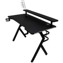 Biurko gamingowe LED RGB z nadstawką 120x60 cm - ikonka home