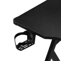 Biurko gamingowe LED RGB z nadstawką 120x60 cm - ikonka home