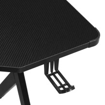 Biurko gamingowe LED RGB z nadstawką 120x60 cm - ikonka home
