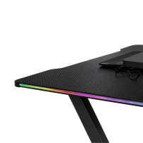 Biurko gamingowe LED RGB z nadstawką 120x60 cm - ikonka home