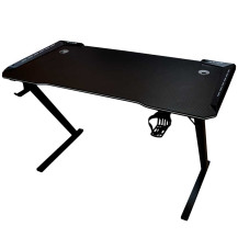 Biurko gamingowe LED RGB 120x60 cm z uchwytami - IKONKA HOME