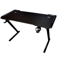 Biurko gamingowe LED RGB 120x60 cm z uchwytami - IKONKA HOME